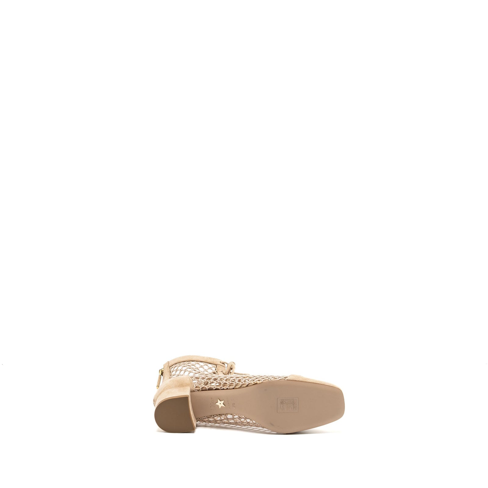 DIOR NAUGHTILY-D BOOTS SUEDE/RESILLE NUDE GHW