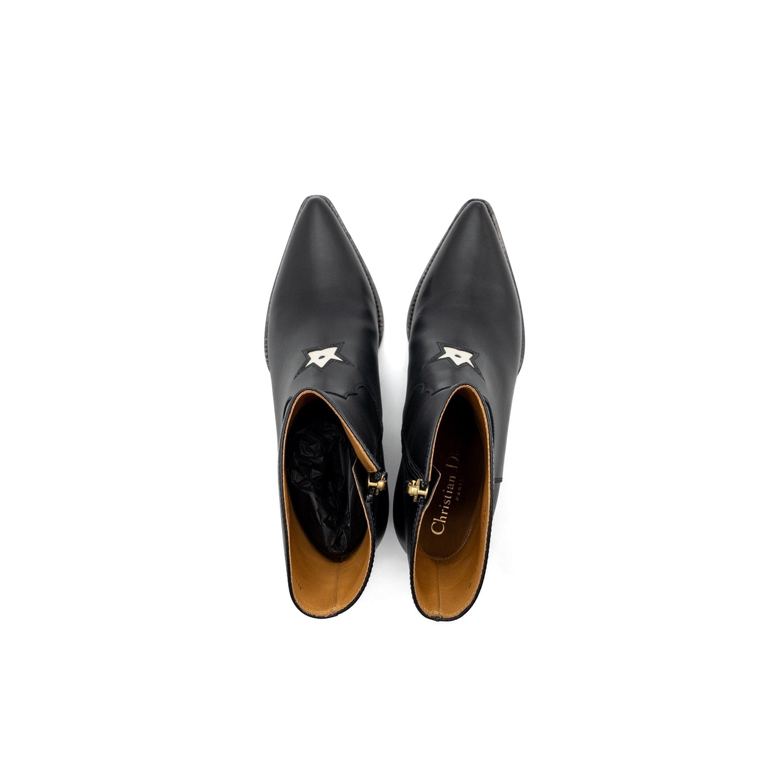 DIOR DIOR L.A HEELED ANKLE BOOTS CALFSKIN BLACK