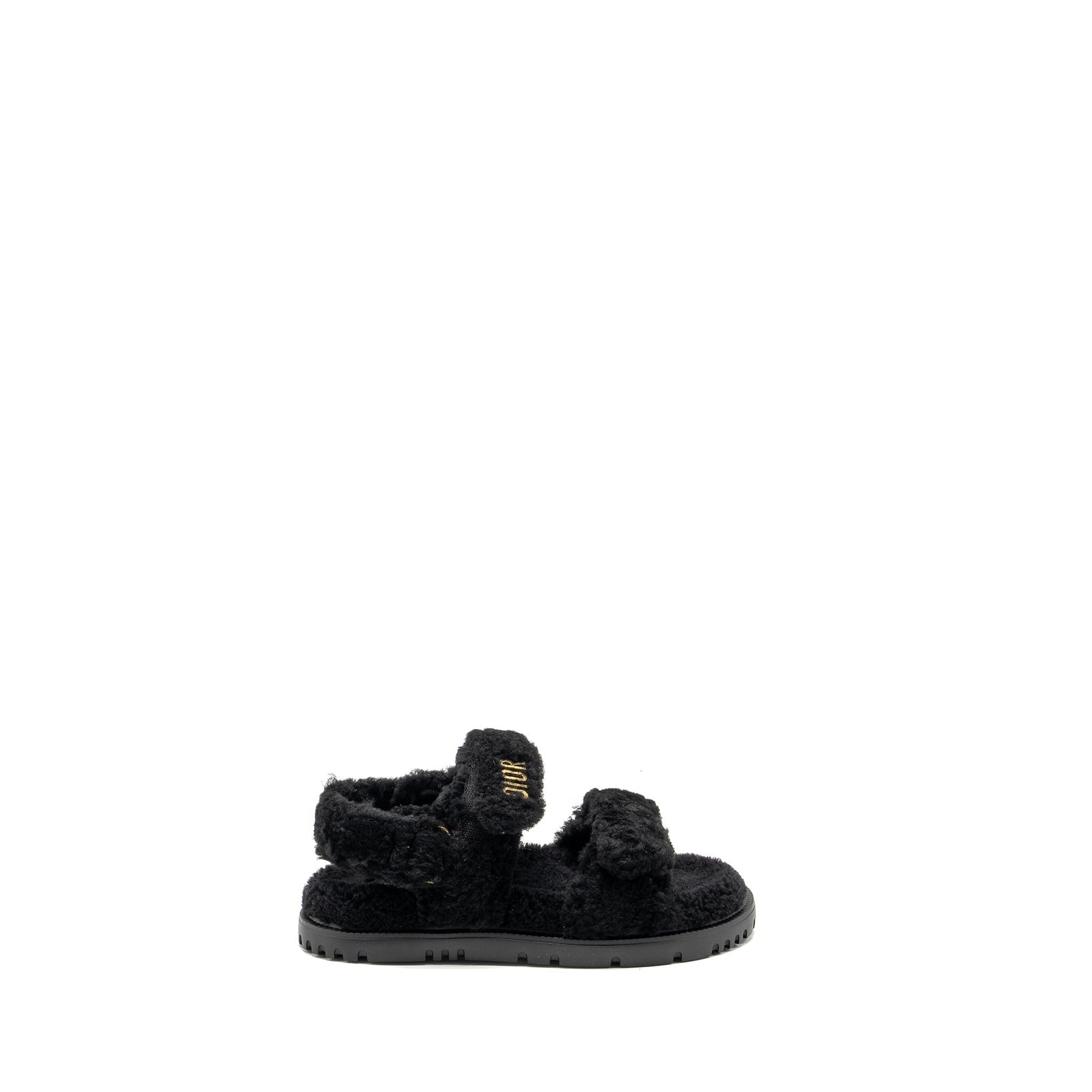 DIOR DIORACT SANDAL SHEARLING/SHEEPSKIN BLACK GHW