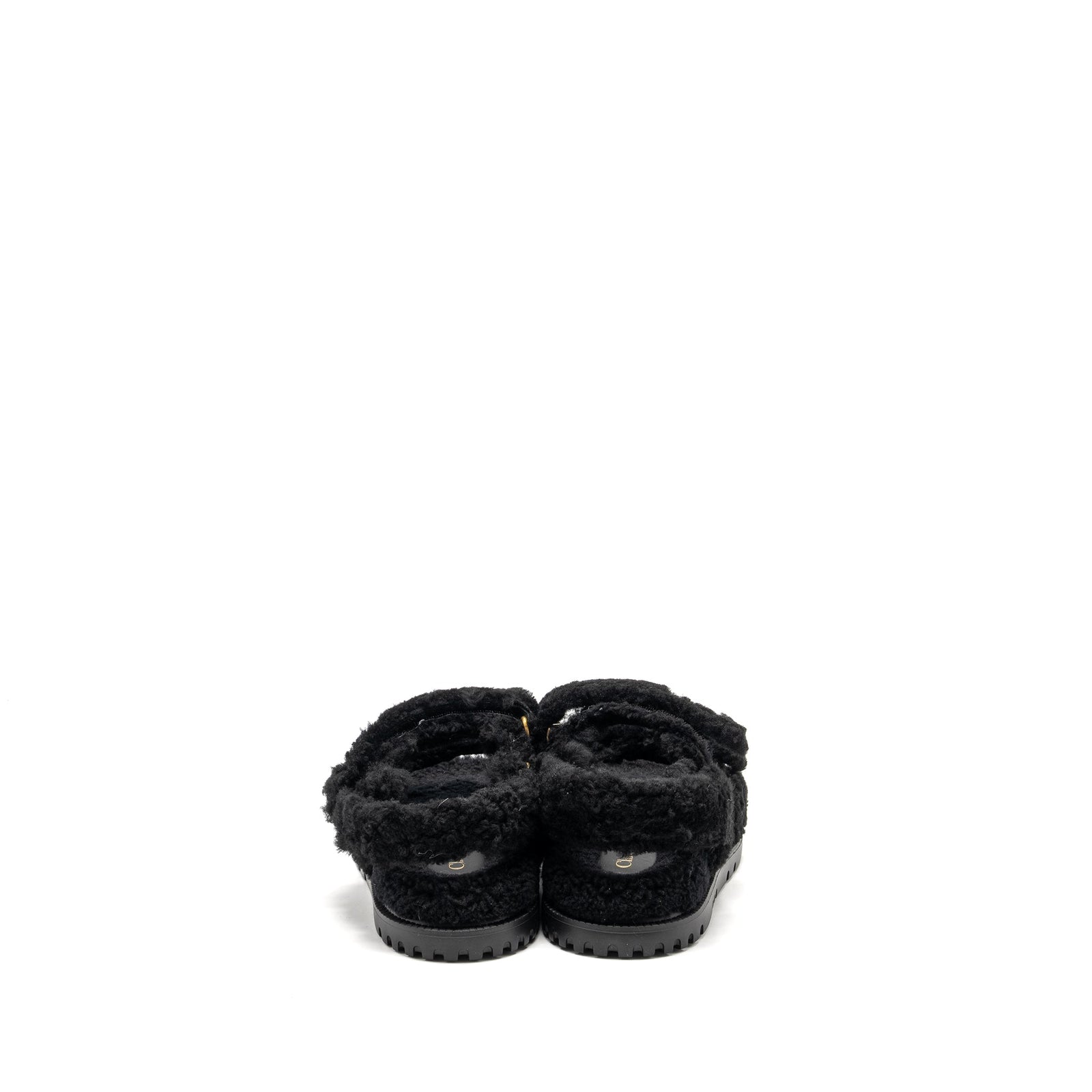 DIOR DIORACT SANDAL SHEARLING/SHEEPSKIN BLACK GHW