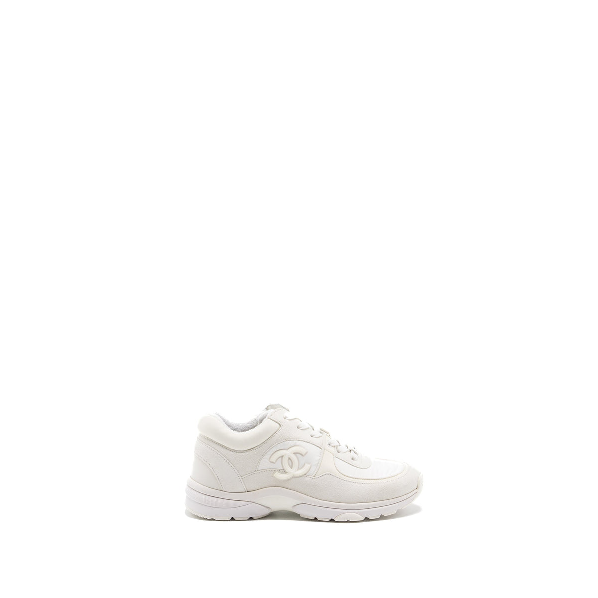 CHANEL CC LOGO TRAINER WHITE