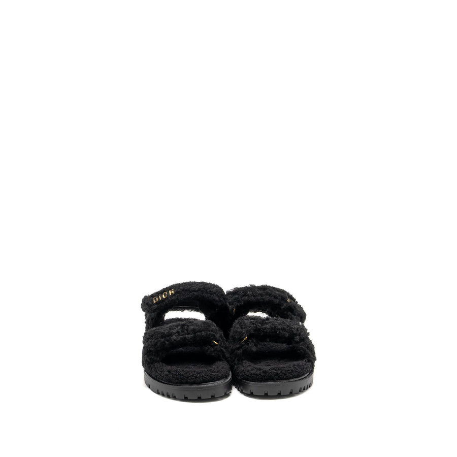 Dior DiorAct Sandal Shearling/Sheepskin Black GHW