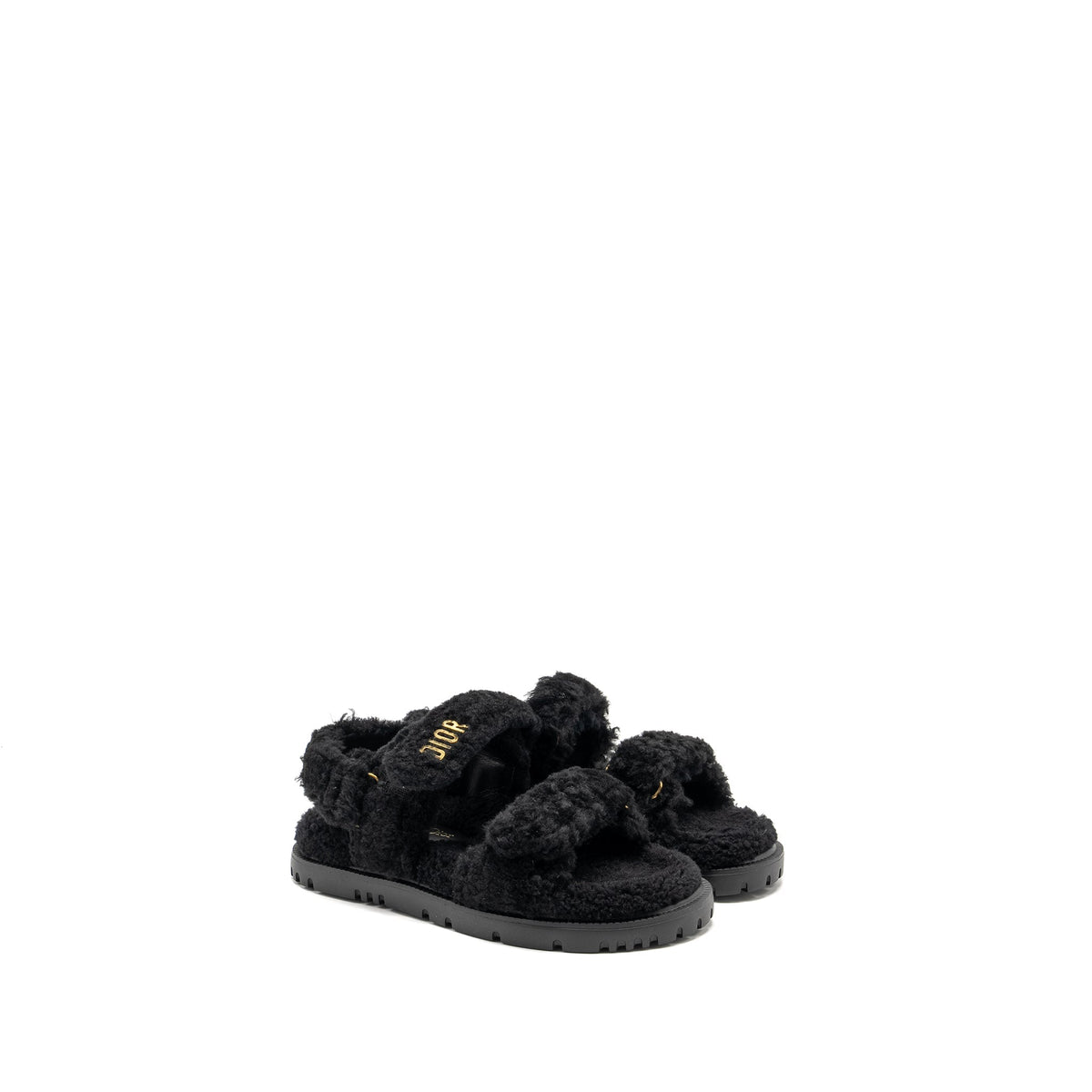 DIOR DIORACT SANDAL SHEARLING/SHEEPSKIN BLACK GHW