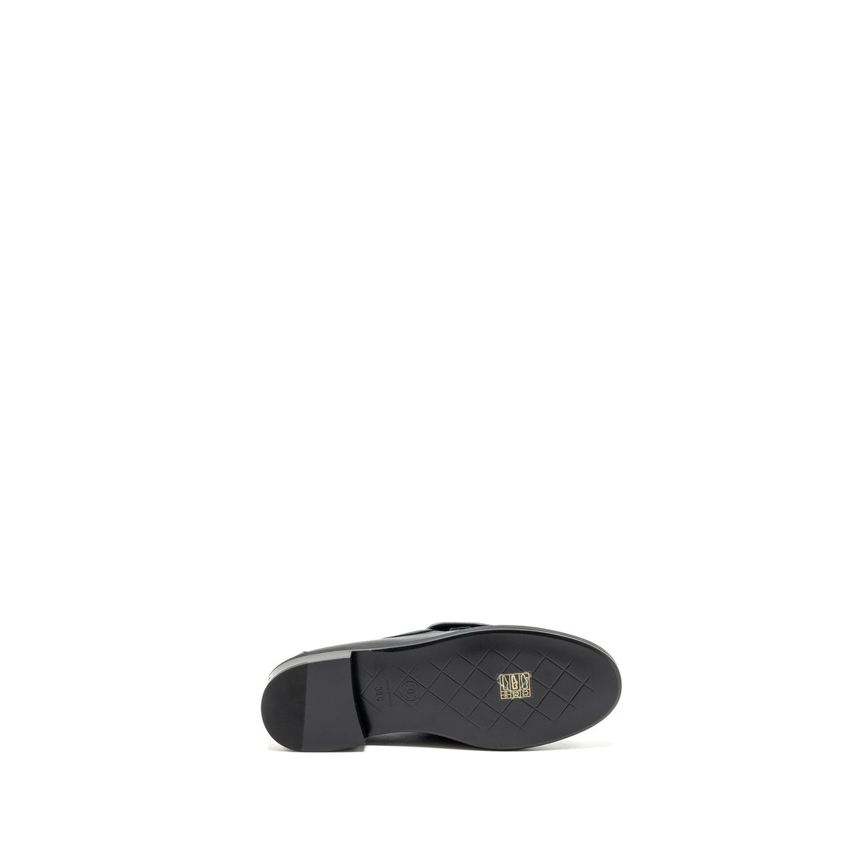 CHANEL QUILTED CC LOGO LOAFER BLACK LGHW