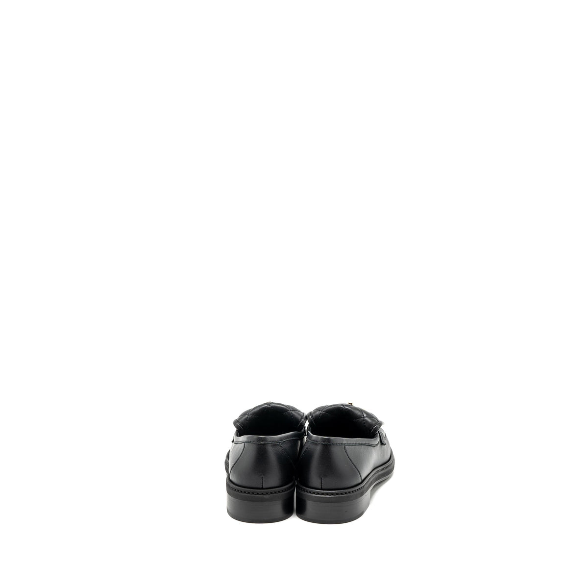 CHANEL QUILTED CC LOGO LOAFER BLACK LGHW