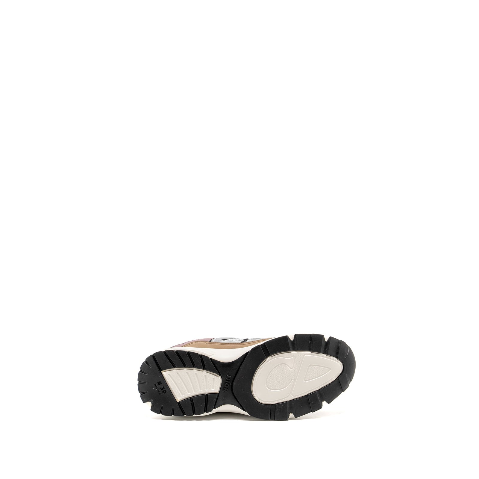 DIOR B30 LOW TRAINERS TECHNICAL MESH/CALFSKIN GREY/BROWN