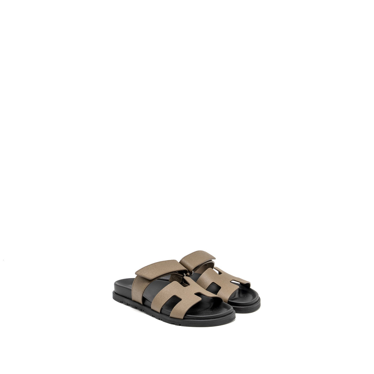 HERMES CHYPRE SANDALS EPSOM ETOUPE