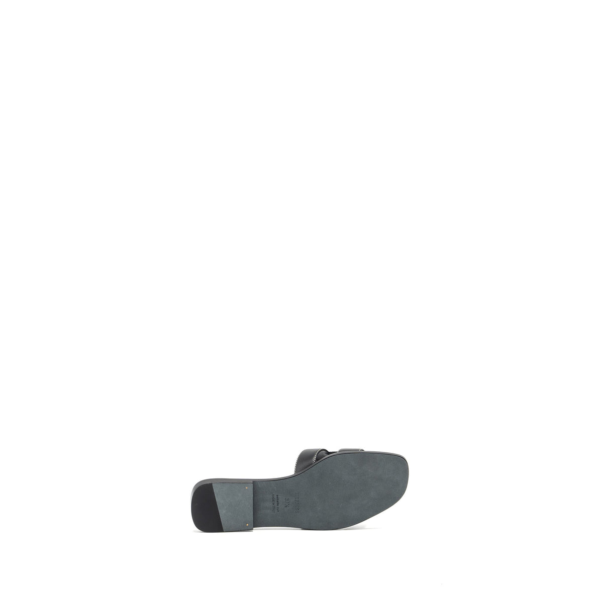 HERMES ORAN SANDALS CALFSKIN BLACK