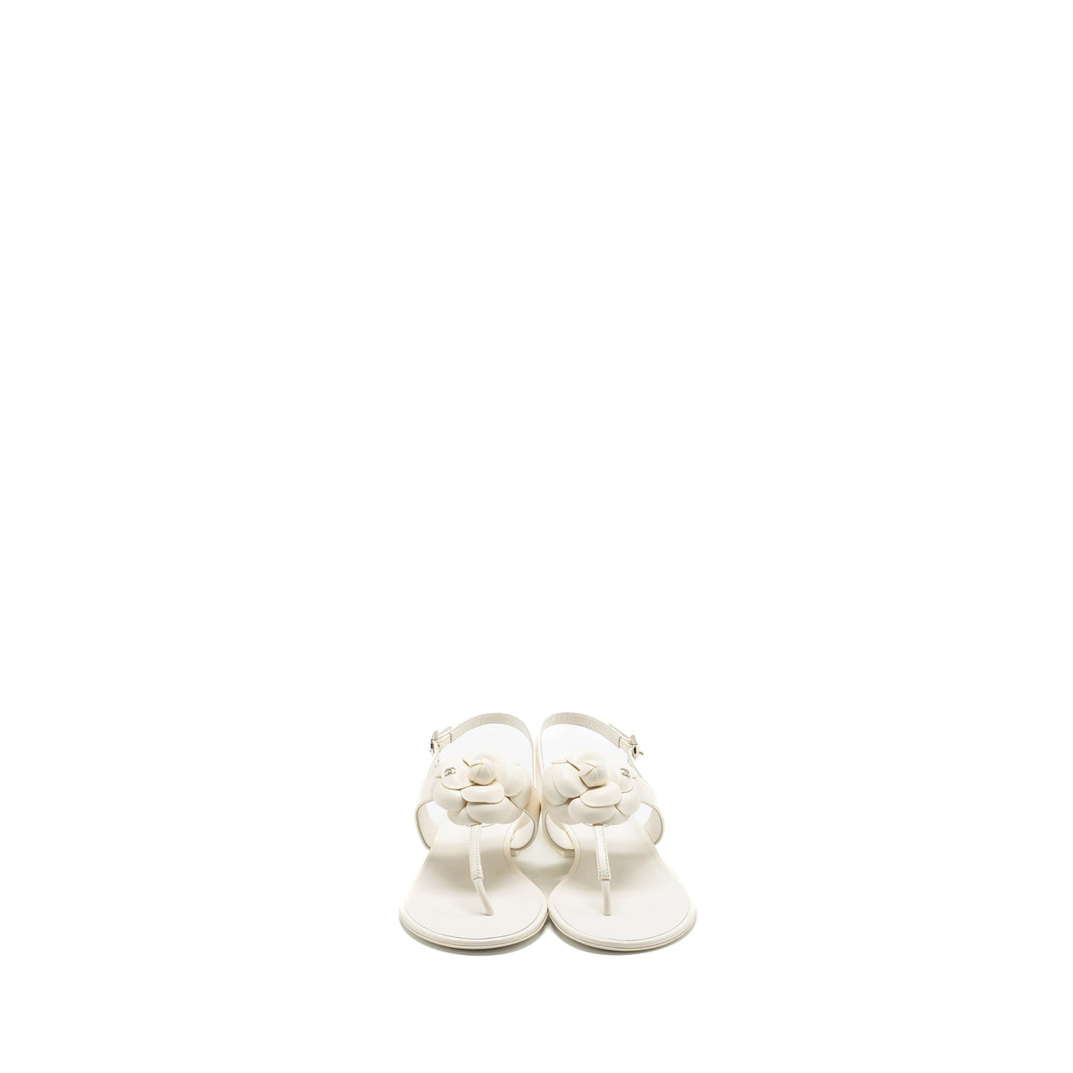 CHANEL CAMELLIA SANDALS WHITE