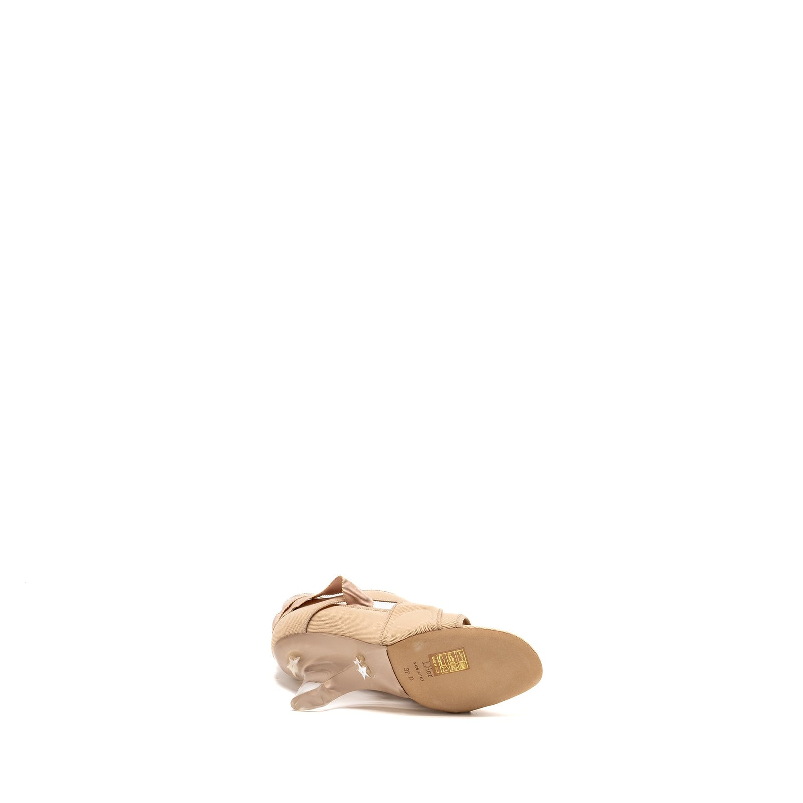 DIOR LACE UP ETOILE SANDALS BEIGE