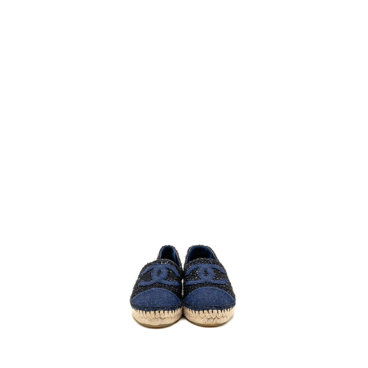 CHANEL ESPADRILLES TWEED/COTTON DARK BLUE/BLACK/MULTICOLOUR