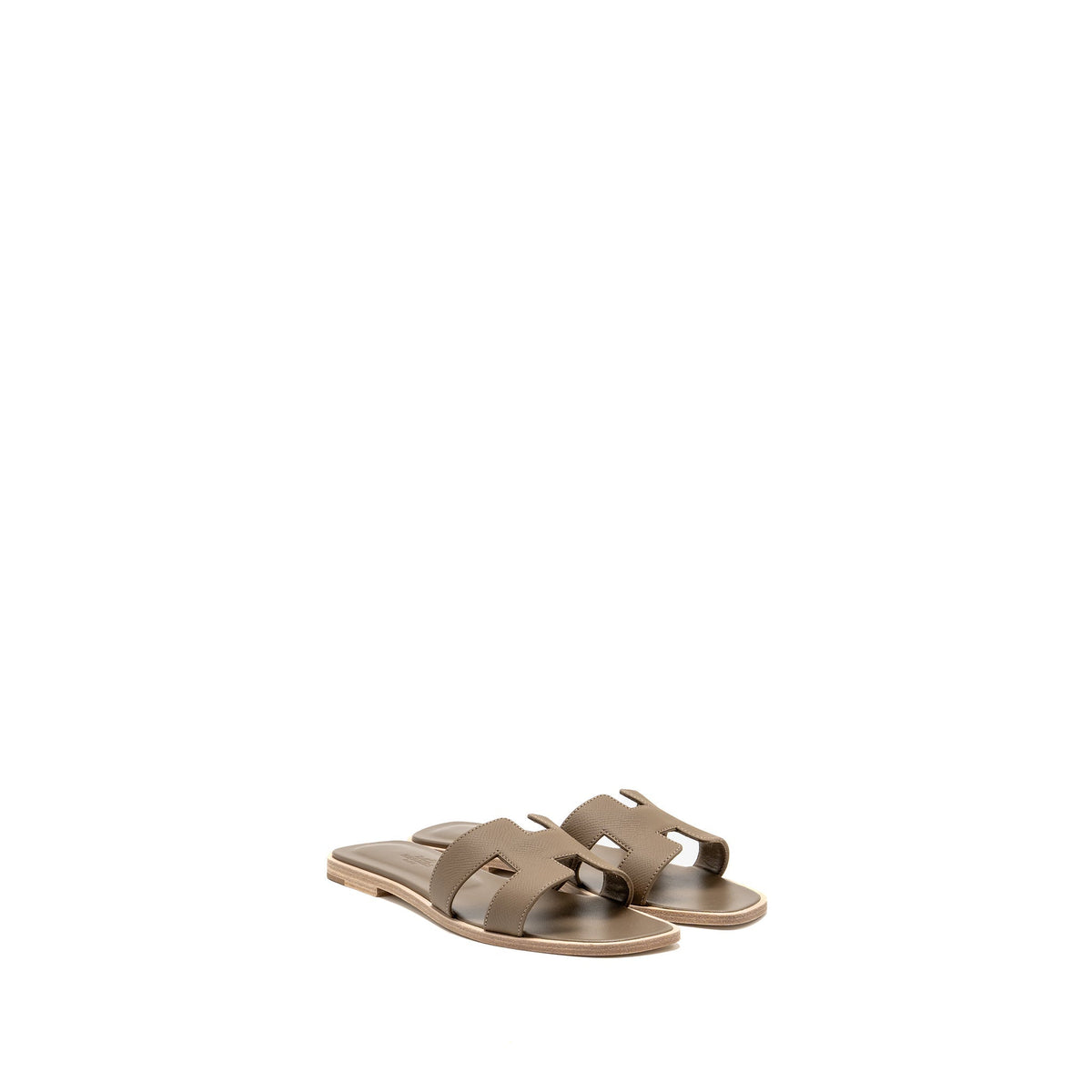 HERMES ORAN SANDALS EPSOM ETOUPE