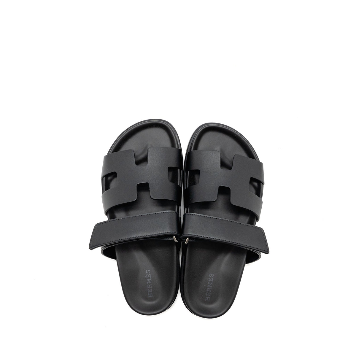 HERMES CHYPRE SANDAL CALFSKIN BLACK