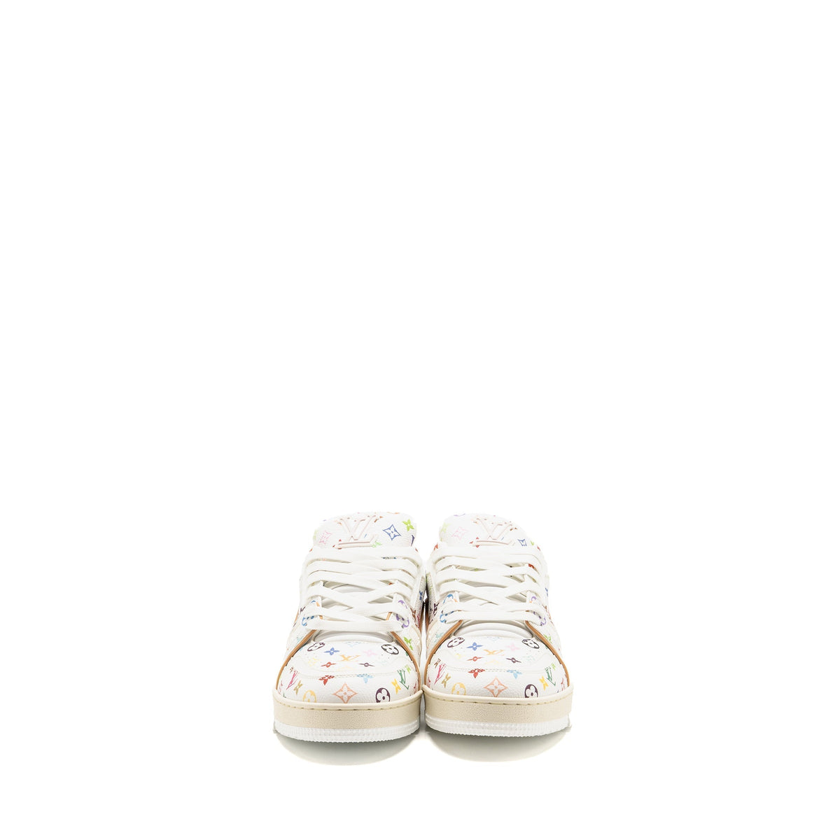 LOUIS VUITTON TAKASHI MURAKAMI LV TRAINER SNEAKER GRAINED CALFSKIN WHITE/MULTICOLOUR