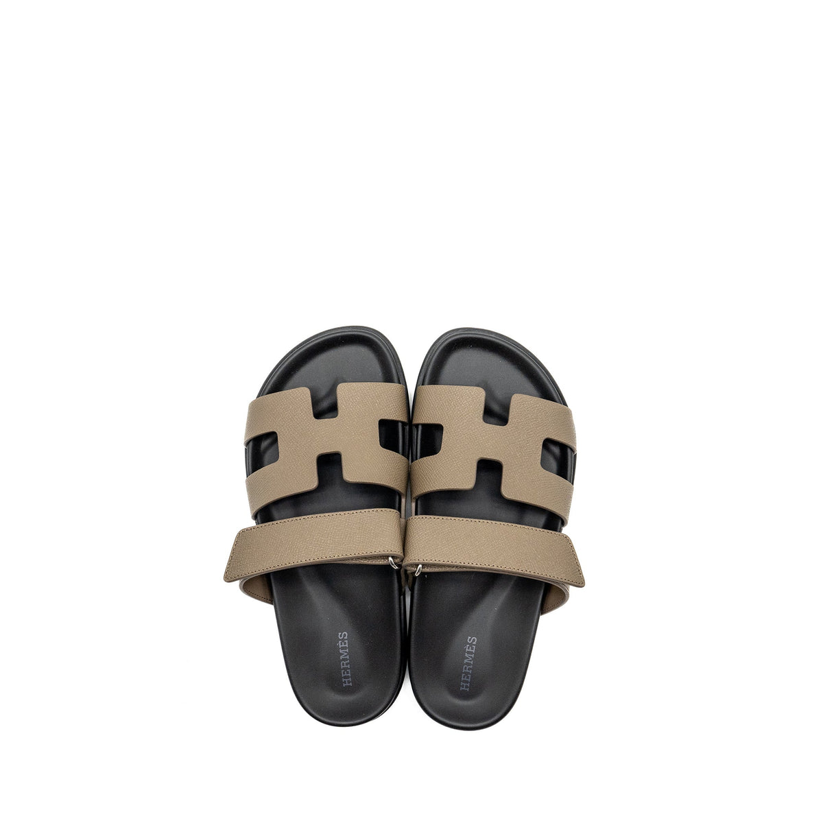 HERMES CHYPRE SANDALS EPSOM ETOUPE