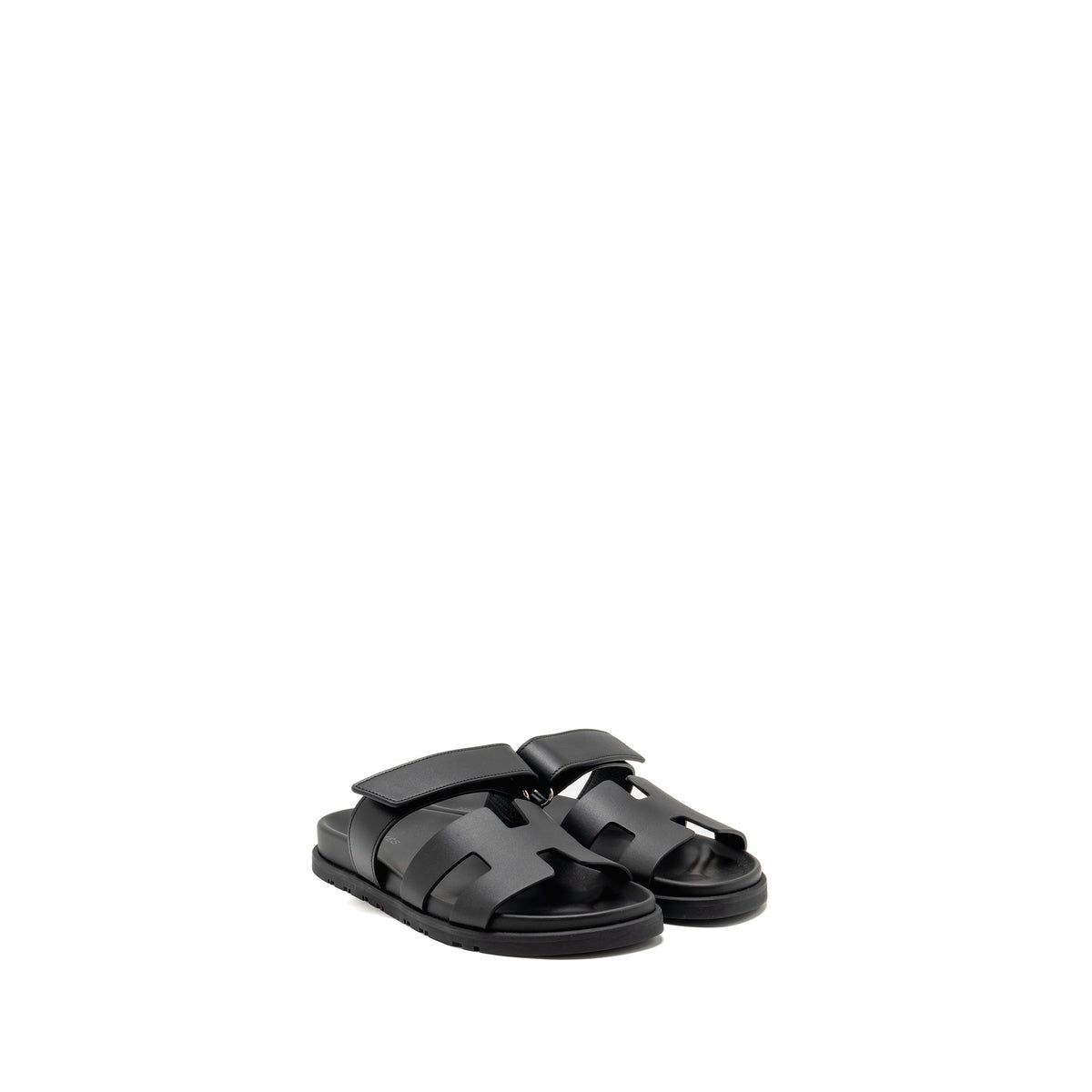 HERMES CHYPRE SANDAL CALFSKIN BLACK