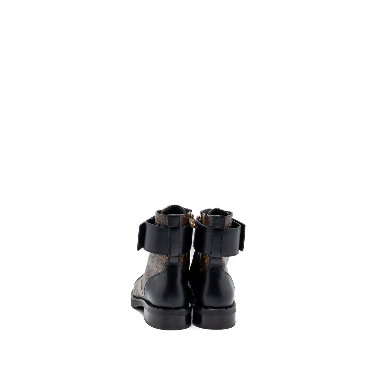 LOUIS VUITTON WONDERLAND FLAT RANGER ANKLE BOOTS MONOGRAM CANVAS/LEATHER GHW