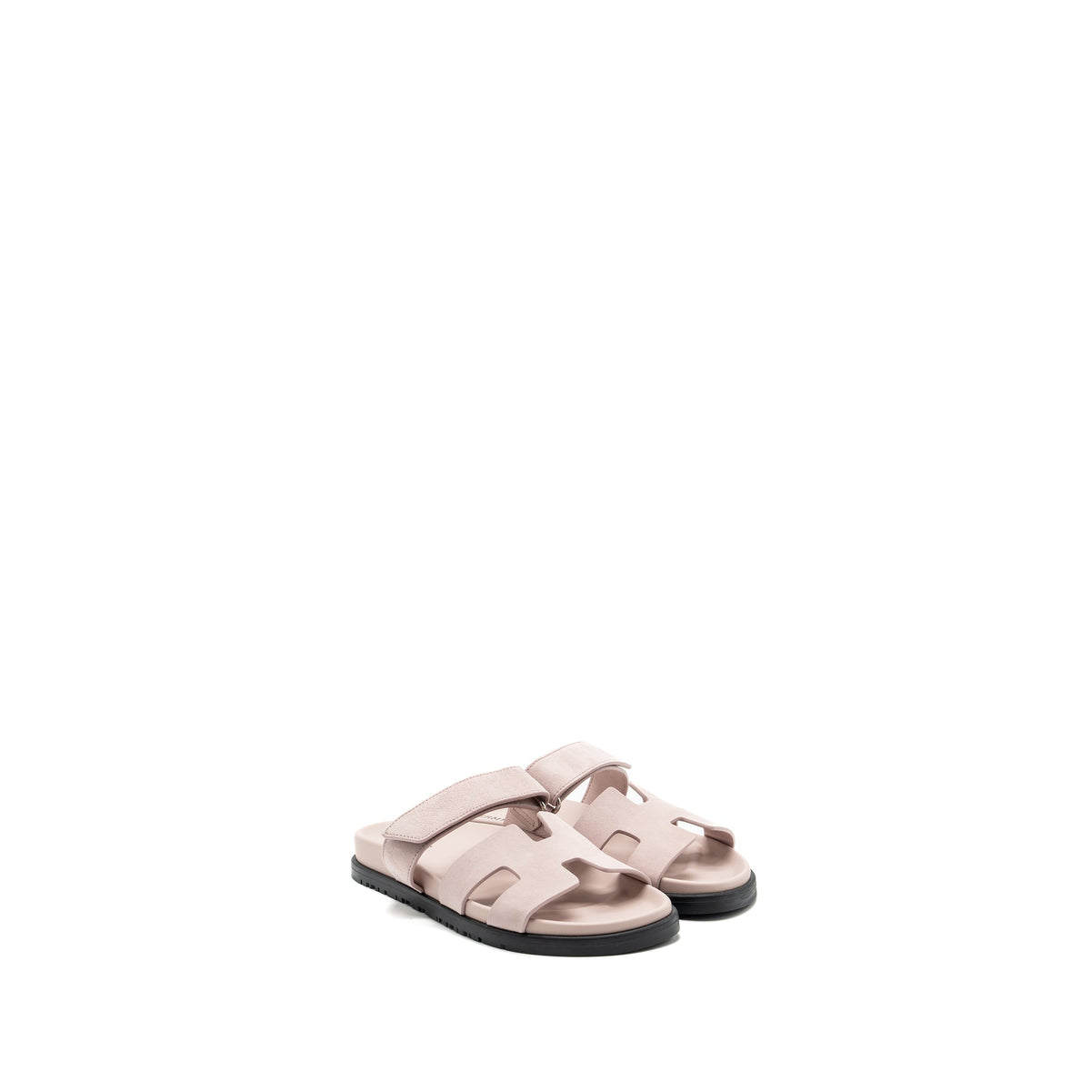 HERMES CHYPRE SANDALS SUEDE / MAUVE PALE