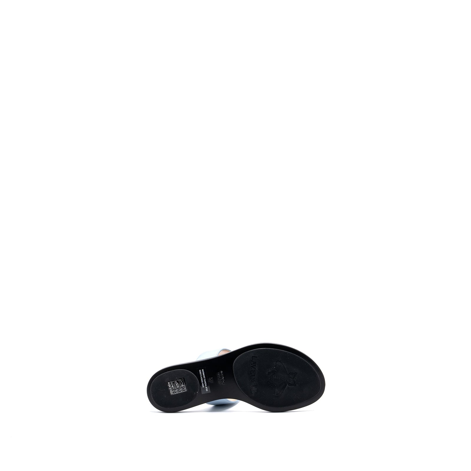 Gucci Leather Thong Sandal With Double G Leather Light Blue SHW