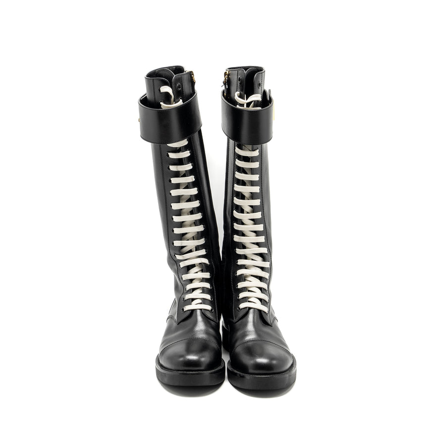 LOUIS VUITTON WONDERLAND RANGER FLAT TALL BOOTS GHW