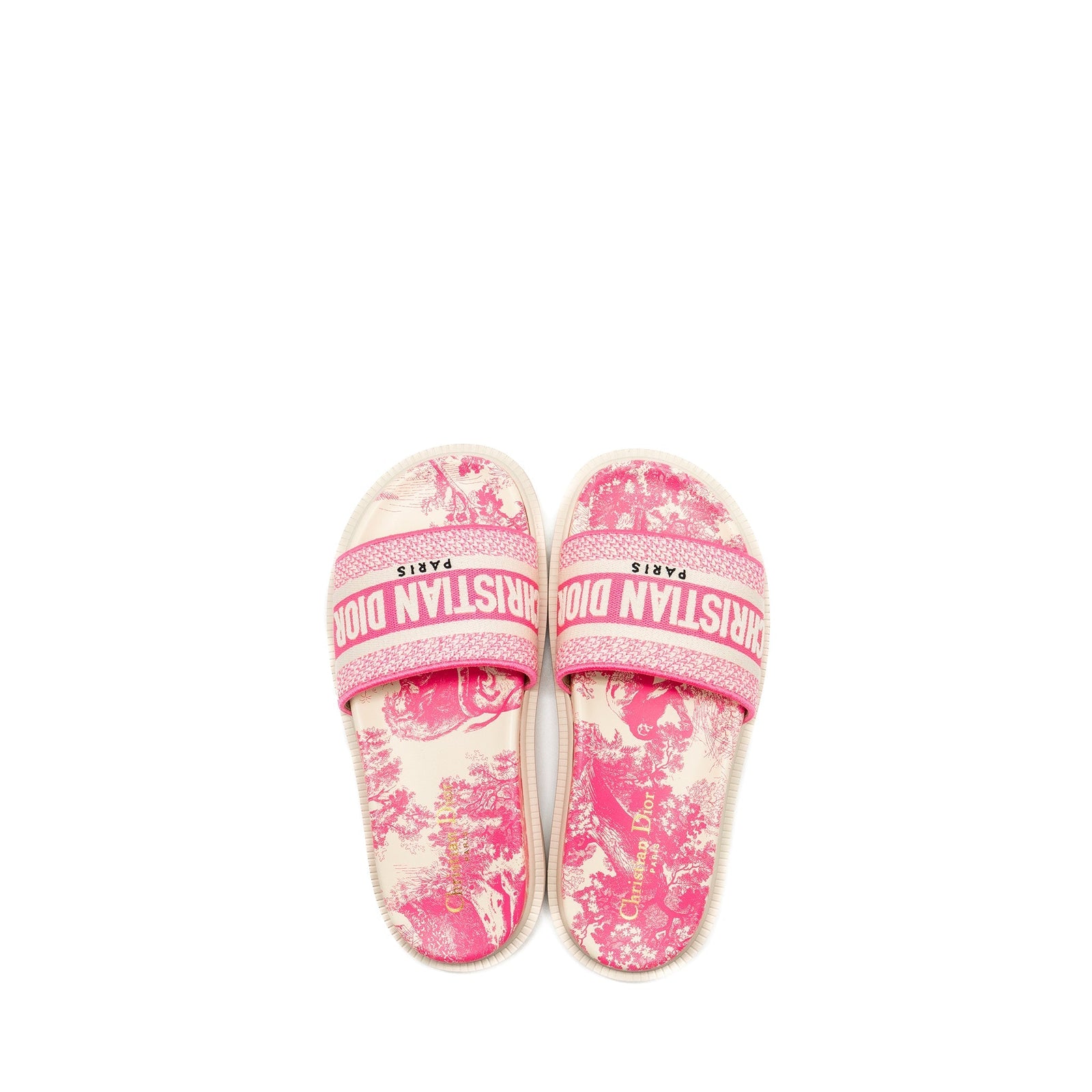 DIOR SANDALS EMBROIDERED COTTON/ RUBBER PINK