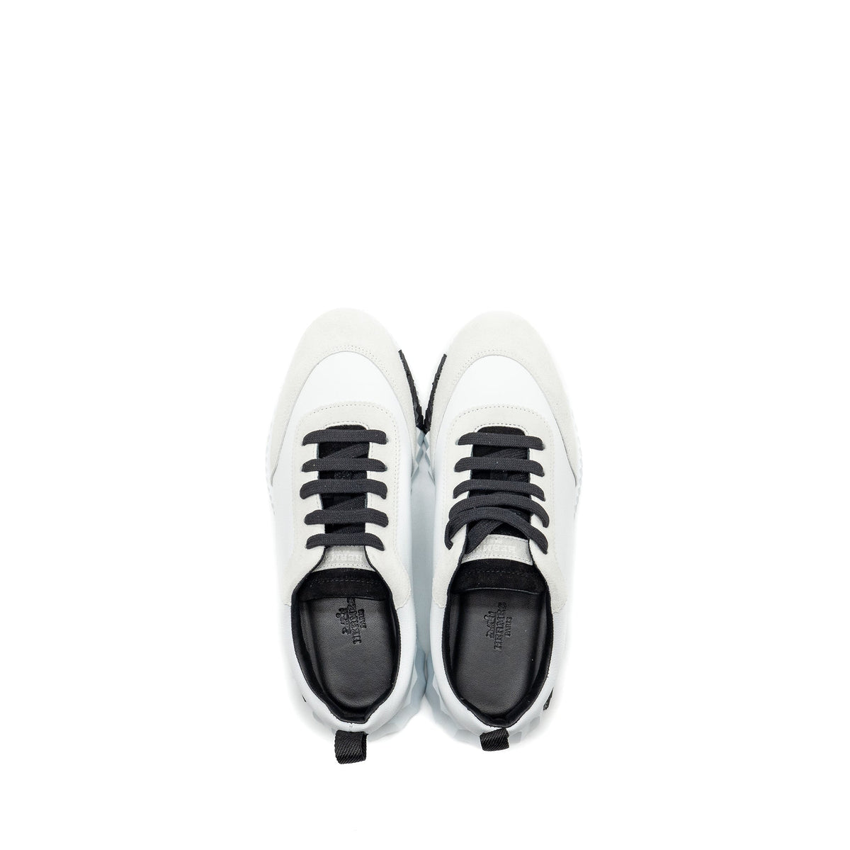 HERMES BOUNCING SNEAKERS LEATHER BLANC / NOIR