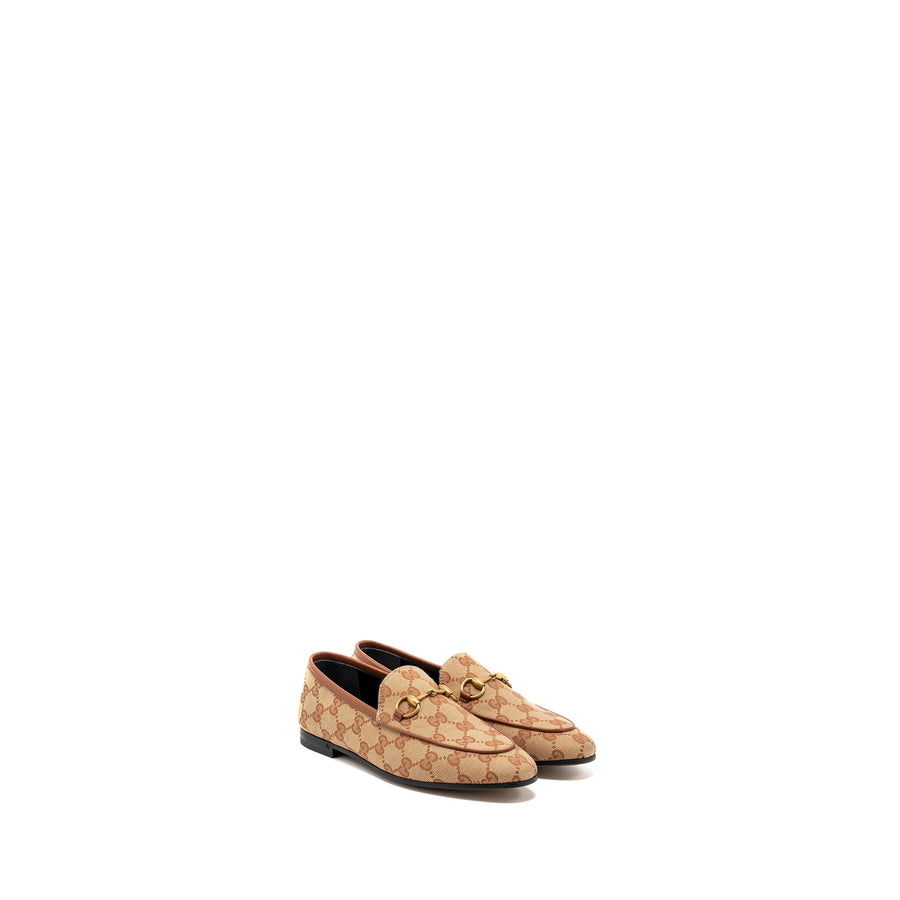 Gucci Jordan Loafers Canvas Dark Beige