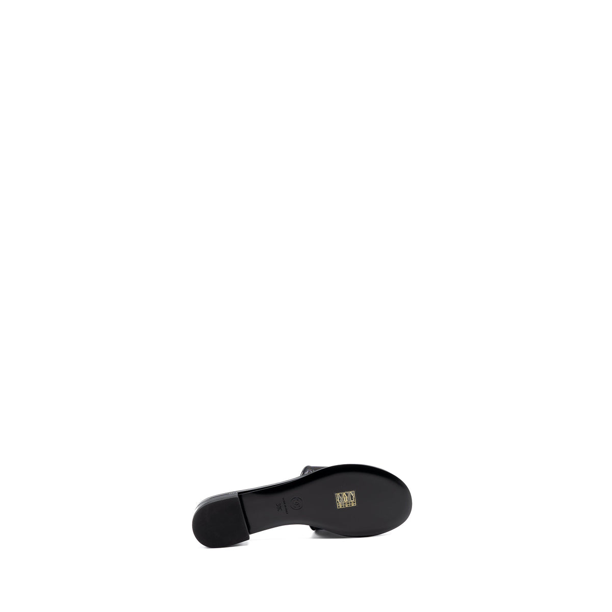 CHANEL CC LOGO SANDALS BLACK