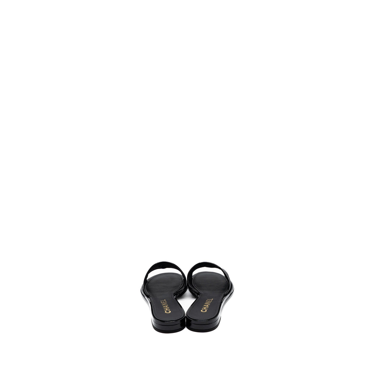 CHANEL CC LOGO SANDALS BLACK
