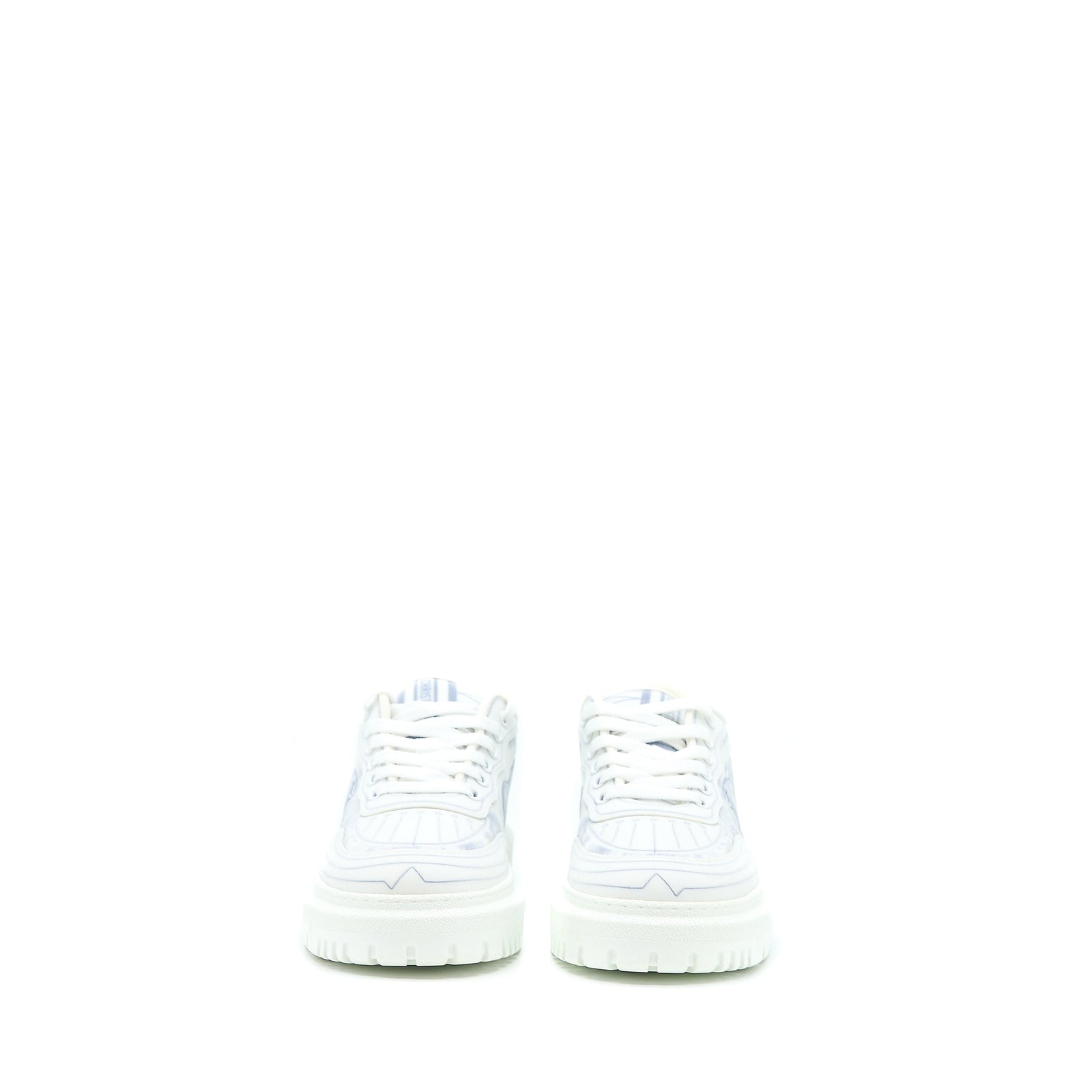DIOR ADDICT BLUE TOILE DE JOUY TECHNICAL FABRIC LOW TOP SNEAKERS