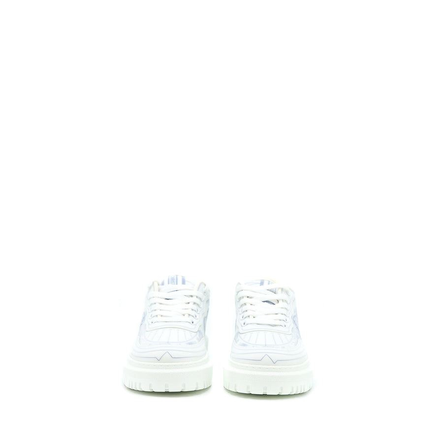 Dior Addict Blue Toile de Jouy Technical Fabric Low Top Sneakers