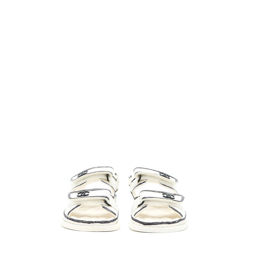 CHANEL DAD SANDALS BLACK/WHITE