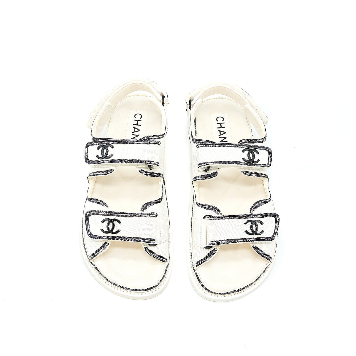 CHANEL DAD SANDALS BLACK/WHITE