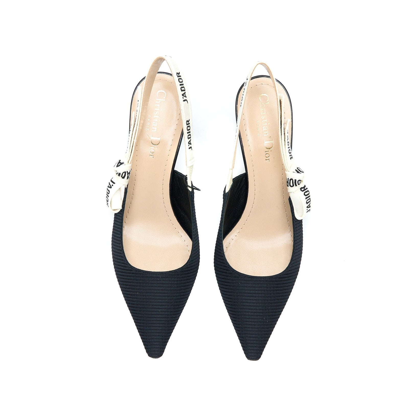 DIOR DIOR J’ADORE SLINGBACK HEELS BLACK
