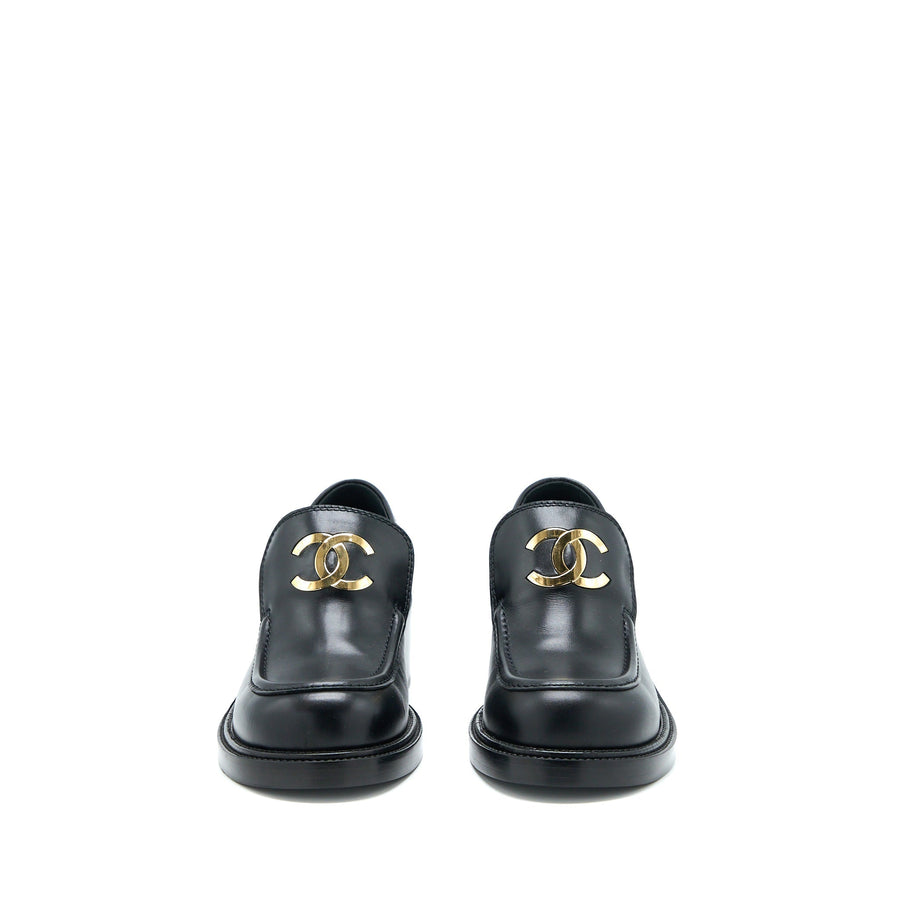 CHANEL 22K LOAFER LEATHER BLACK GHW