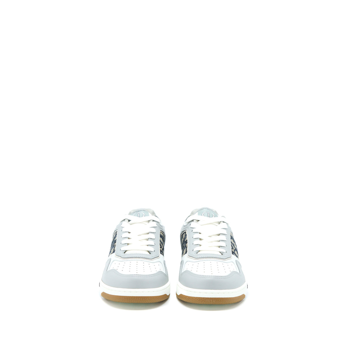 DIOR B27 LOW-TOP SNEAKER CALFSKIN/OBLIQUE JACQUARD BEIGE/BLUE/GREY