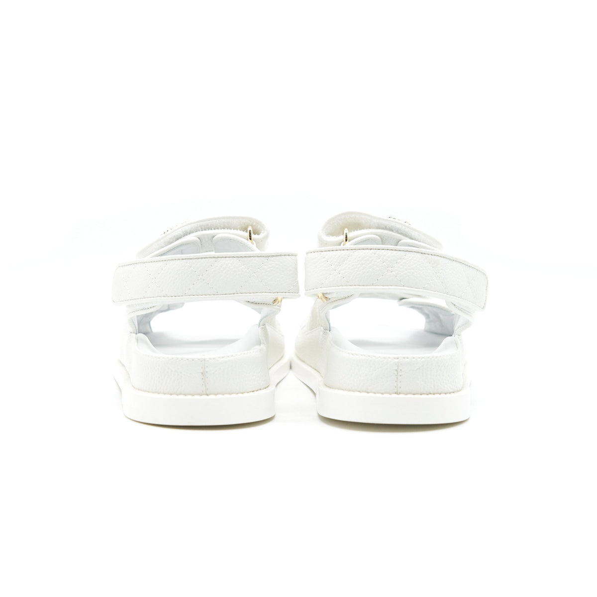 CHANEL DAD SANDALS LEATHER SANDAL WHITE