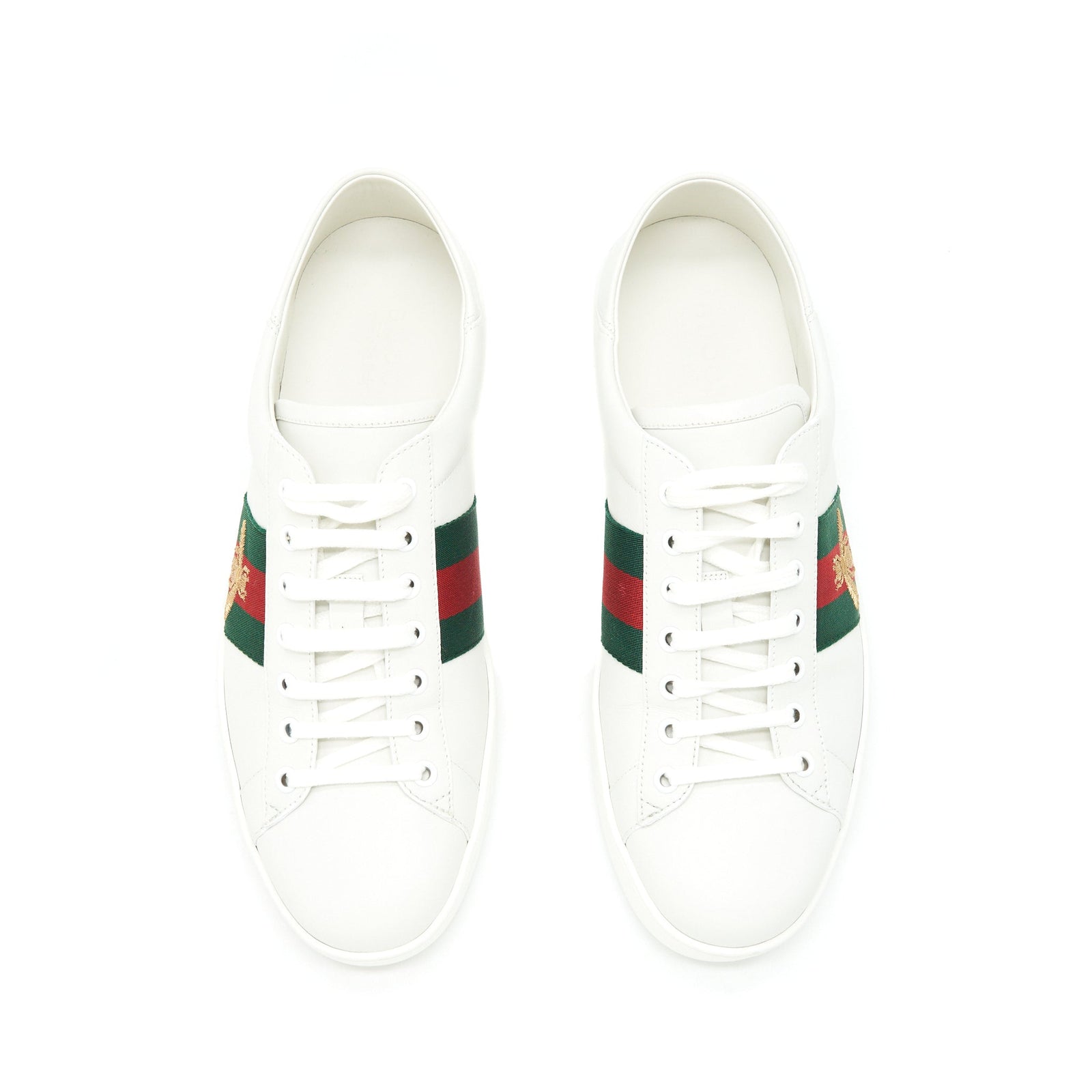 Gucci Men's White Sneaker Bee Pattern