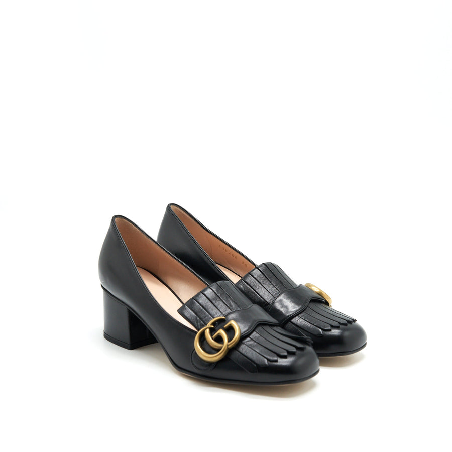 Gucci Leather Mid-Heel Pump