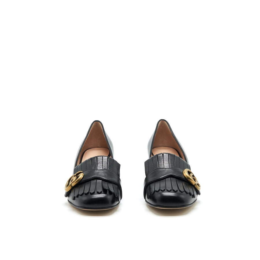 Gucci Leather Mid-Heel Pump