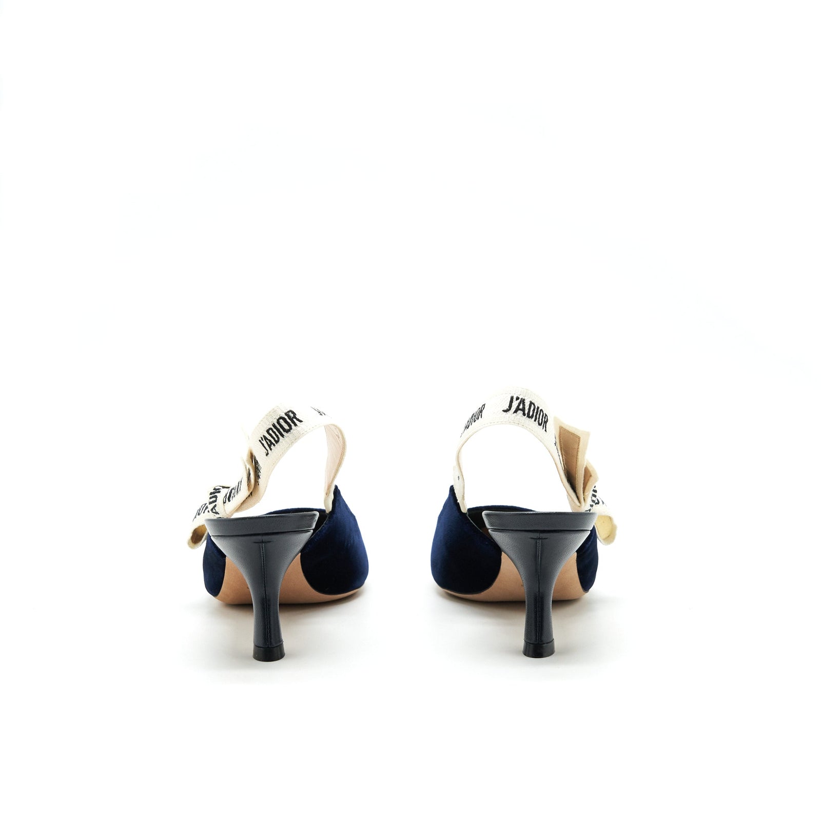 DIOR SLINGBACK PUMP VELVET NAVY