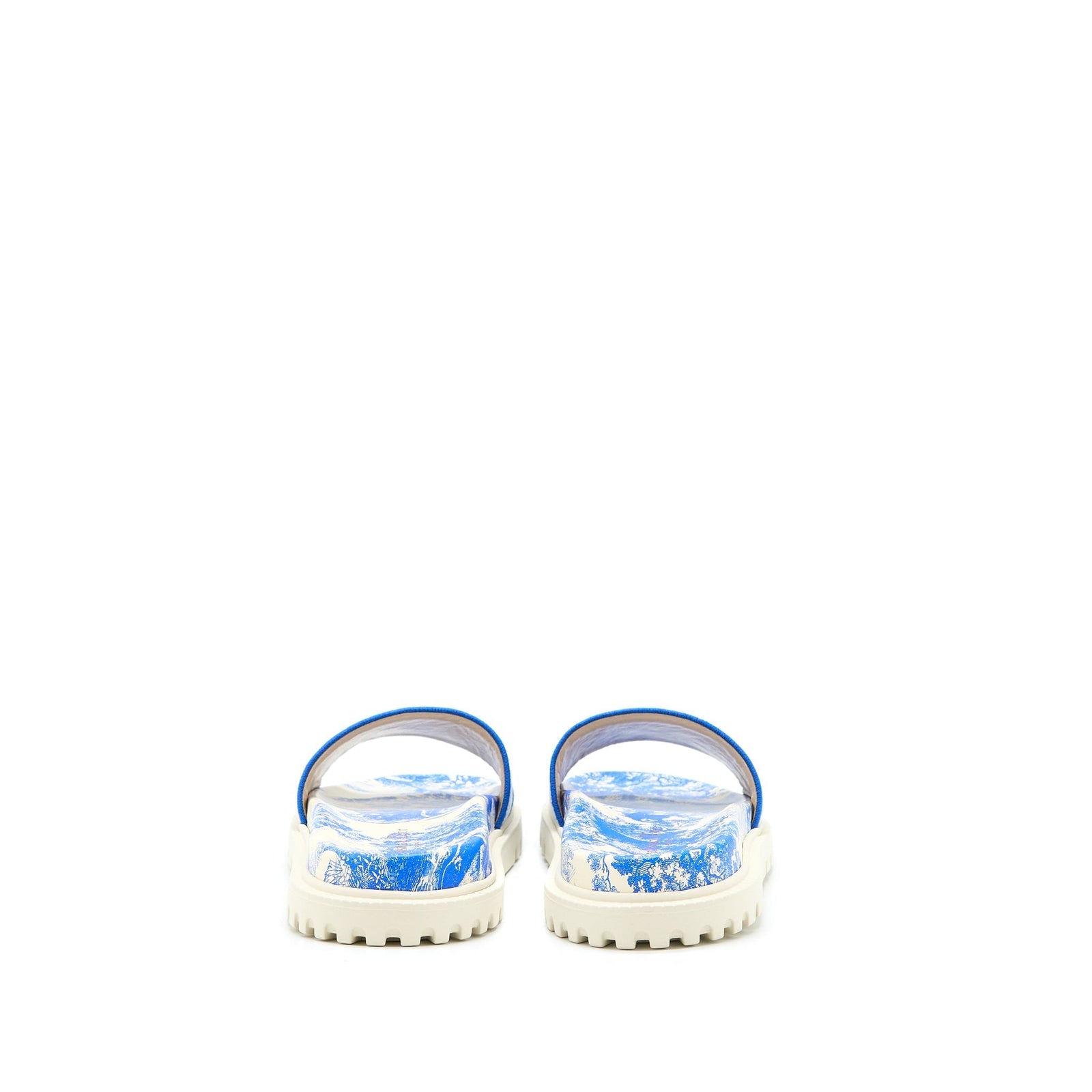 DIOR SANDAL BLUE EMBROIDERED COTTON BLUE/WHITE