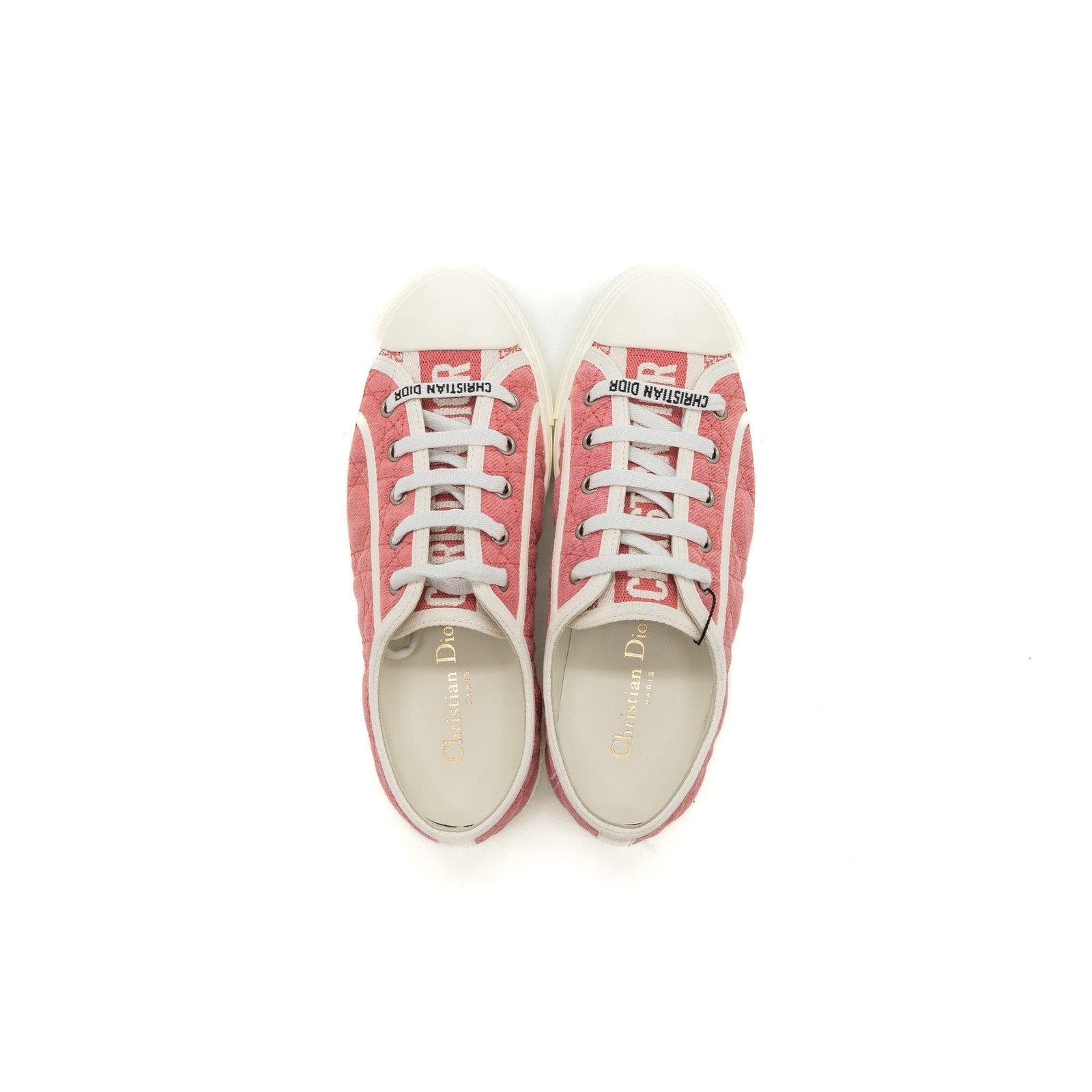 DIOR WALK N DIOR SNEAKER CANNAGE QUILTED TAFFY PINK