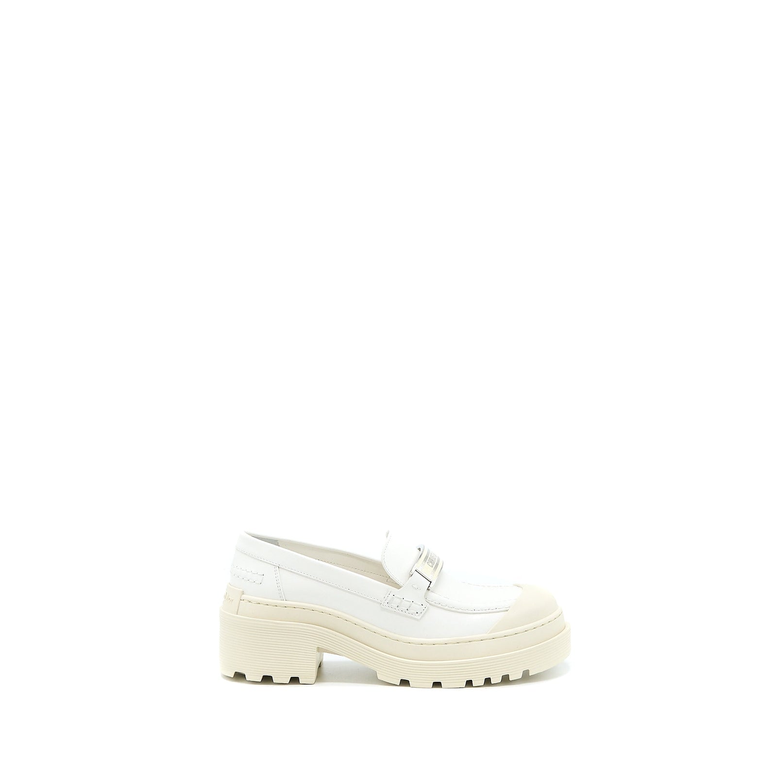 CHRISTIAN DIOR CODE LOAFER BRUSHED CALFSKIN WHITE SHW