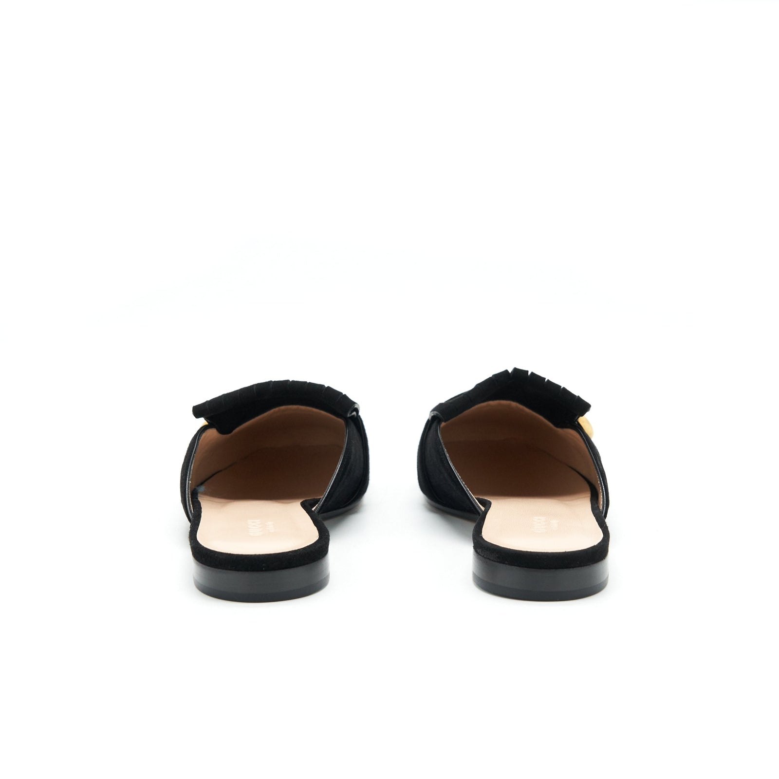 Gucci GG Suede Leather Mules Black
