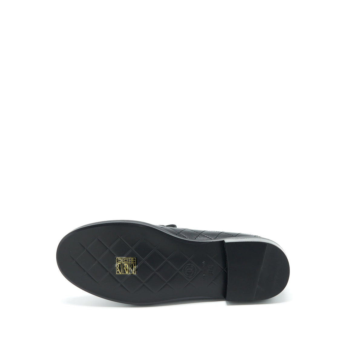 CHANEL QUILTED LEATHER WITH CC LOGO LOAFER BLACK LGHW