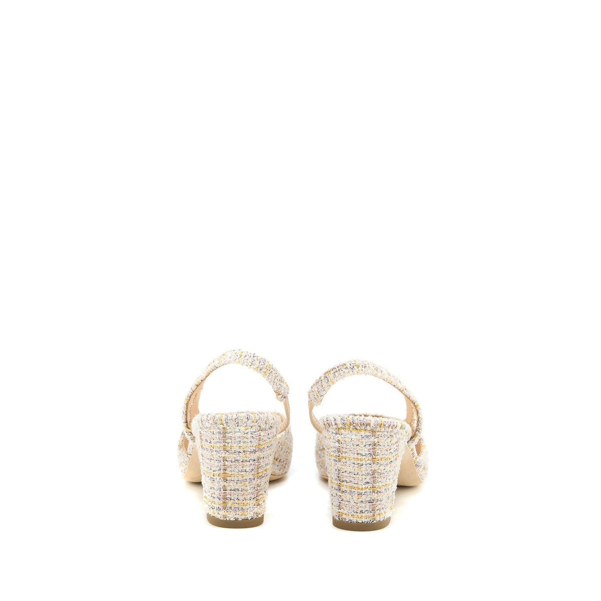 CHANEL SLINGS SHOES TWEED/LEATHER MULTICOLOUR