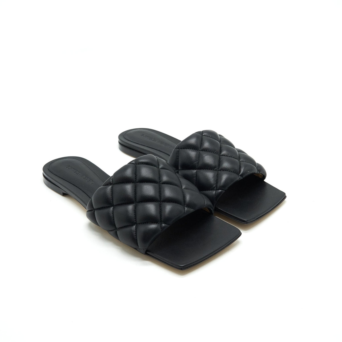 BOTTEGA VENETA PADDED SANDALS BLACK