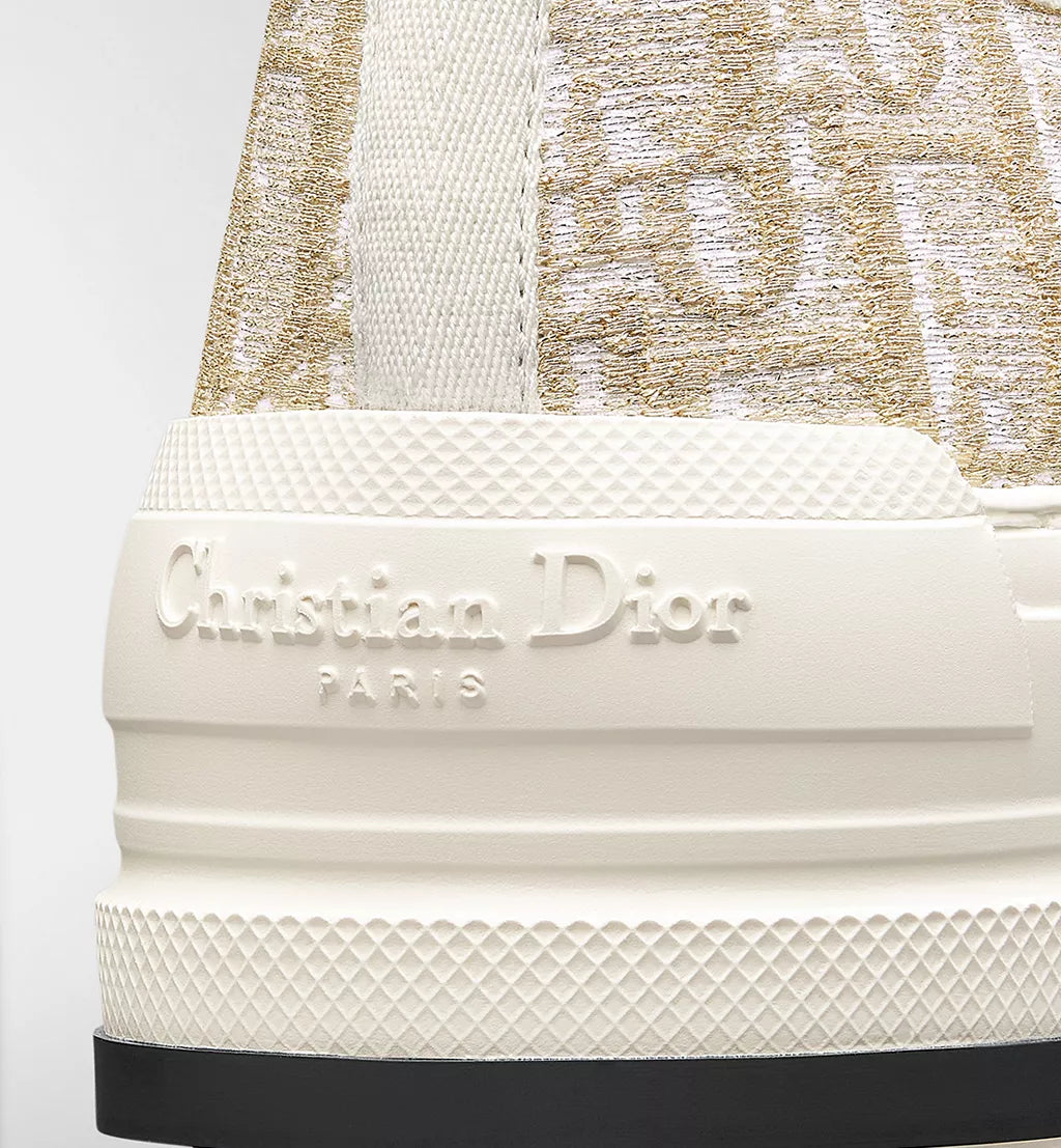 Christian Dior Canvas Walk'n'Dior Low Top Sneaker Taffy White & Beige