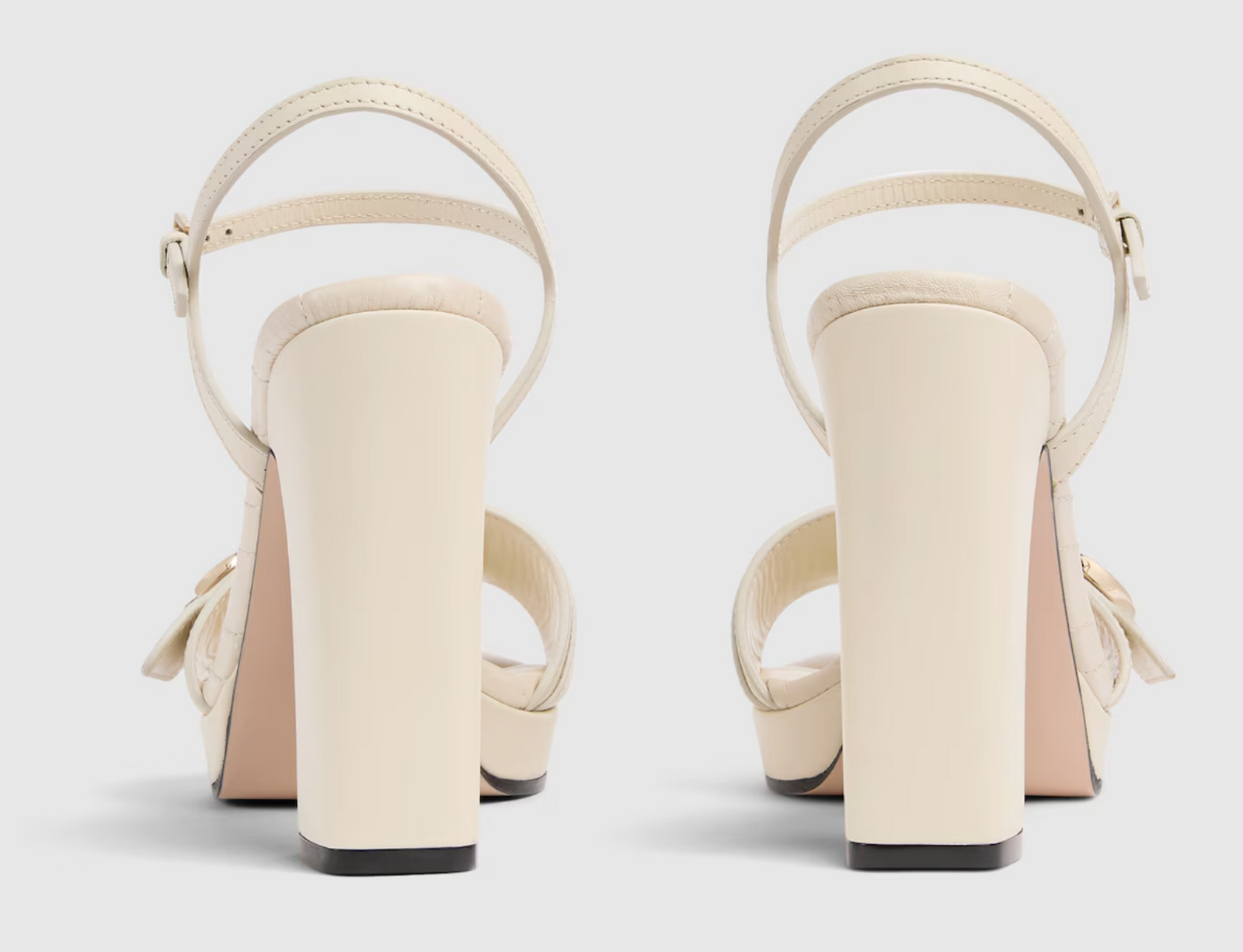 Gucci platform Sandal With Double G Beige